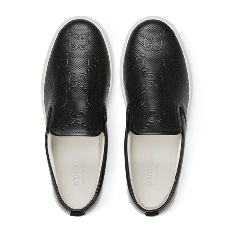 slip-on gucci|gucci embossed slip on shoes.